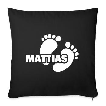 Birth of Mattias - Sofa pillowcase 17,3'' x 17,3'' (45 x 45 cm) - black - Front