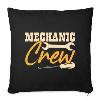 Mécanicien automobile Mécatronicien Technicien Tournevis Cadeau - Housse de coussin décorative 45 x 45 cm - noir - Devant