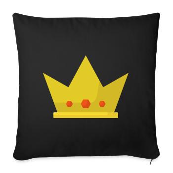 Crown - Sofa pillowcase 17,3'' x 17,3'' (45 x 45 cm) - black - Front