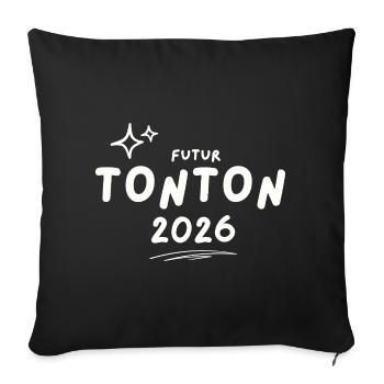 Futur Tonton 2026 - Housse de coussin décorative 45 x 45 cm - noir - Devant