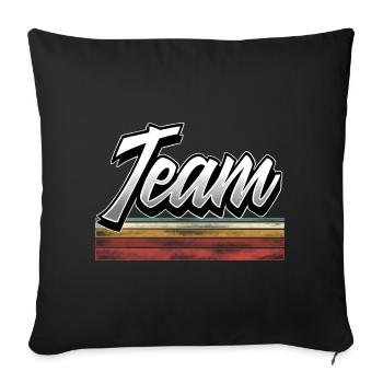 Équipe - Housse de coussin décorative 45 x 45 cm - noir - Devant