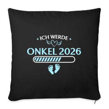 Je vais annoncer la grossesse de mon oncle en 2026 - Housse de coussin décorative 45 x 45 cm - noir - Devant