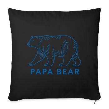 Papa Bear - Sofa pillowcase 17,3'' x 17,3'' (45 x 45 cm) - black - Front