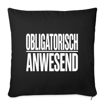 Bureau de réunion obligatoire du Sloth Sloth Telco - Housse de coussin décorative 45 x 45 cm - noir - Devant