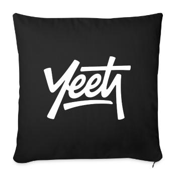 Yeet - Mèmes drôles de la génération Alpha - Housse de coussin décorative 45 x 45 cm - noir - Devant