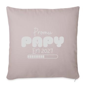 Promoted Grandpa in 2027 gift future Grandpa humor - Sofa pillowcase 17,3'' x 17,3'' (45 x 45 cm) - light taupe - Front