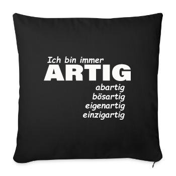 good - Sofa pillowcase 17,3'' x 17,3'' (45 x 45 cm) - black - Front