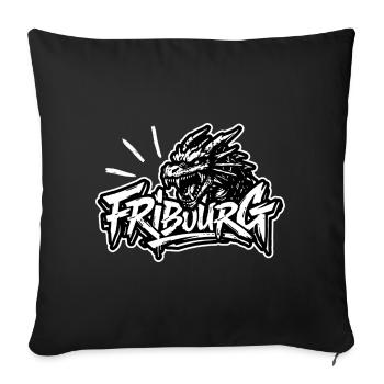 Fribourg Dragon - Sofakissenbezug 45 x 45 cm - Schwarz - Vorne
