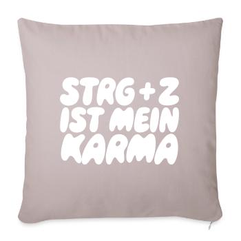 Strg+Z Karma – Strg+Z ist Karma - Sofakissenbezug 45 x 45 cm - helles Taupe - Vorne