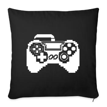 Game Controller Pixel Graphics - Sofa pillowcase 17,3'' x 17,3'' (45 x 45 cm) - black - Front