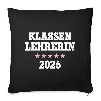 Class Teacher Birthday Farewell Classes Teacher - Sofa pillowcase 17,3'' x 17,3'' (45 x 45 cm) - black - Front