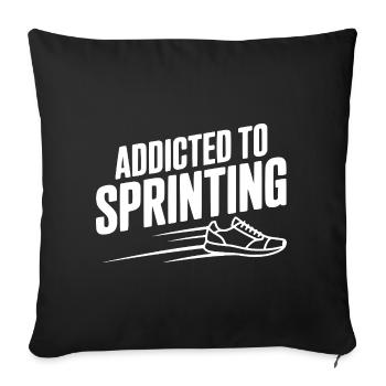 Accro au sprint - Housse de coussin décorative 45 x 45 cm - noir - Devant