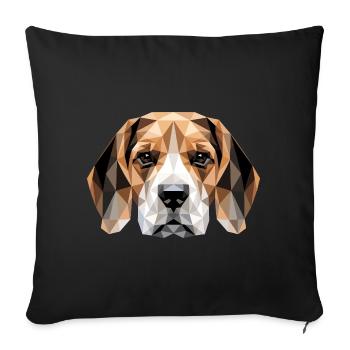 Beagle Puppy Beagles Cute Dog English Beagle - Sofa pillowcase 17,3'' x 17,3'' (45 x 45 cm) - black - Front