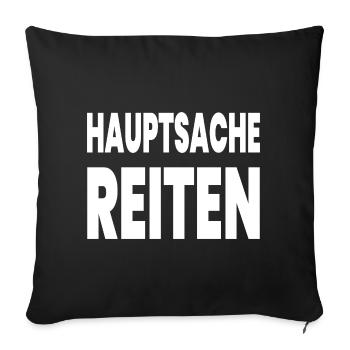 Reiten - Sofakissenbezug 45 x 45 cm - Schwarz - Vorne