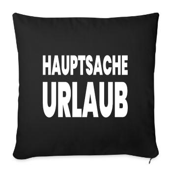 Urlaub - Sofakissenbezug 45 x 45 cm - Schwarz - Vorne