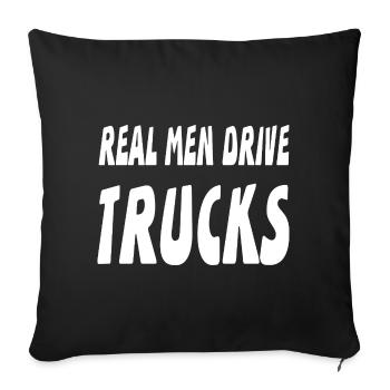 camion - Housse de coussin décorative 45 x 45 cm - noir - Devant