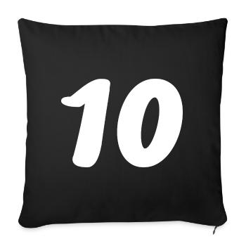 10. 10 YEARS. 10th ANNIVERSARY. 10 YEAR ANNIVERSARY. - Sofa pillowcase 17,3'' x 17,3'' (45 x 45 cm) - black - Front