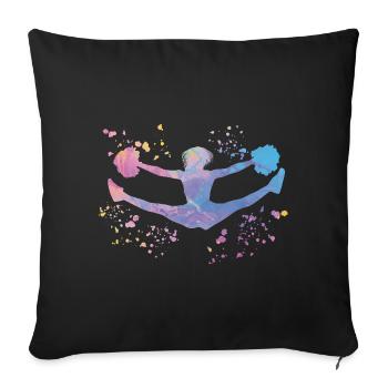 Cheerleader Cheer Mom Cheerleading - Sofakissenbezug 45 x 45 cm - Schwarz - Vorne