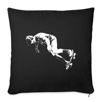 Skater - Sofa pillowcase 17,3'' x 17,3'' (45 x 45 cm) - black - Front