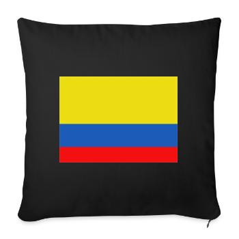 Colombia flag - Sofa pillowcase 17,3'' x 17,3'' (45 x 45 cm) - black - Front