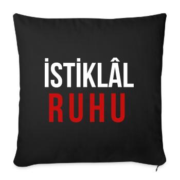 Spirit of Independence - Turkish Pride - Sofa pillowcase 17,3'' x 17,3'' (45 x 45 cm) - black - Front