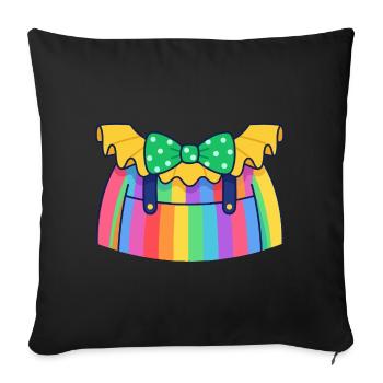 Déguisement de clown coloré Carnaval Carnaval - Housse de coussin décorative 45 x 45 cm - noir - Devant