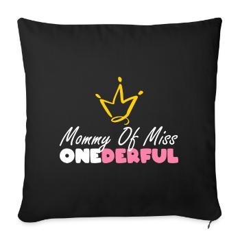 Mama von Miss OneDerful Crown Tee - Sofakissenbezug 45 x 45 cm - Schwarz - Vorne
