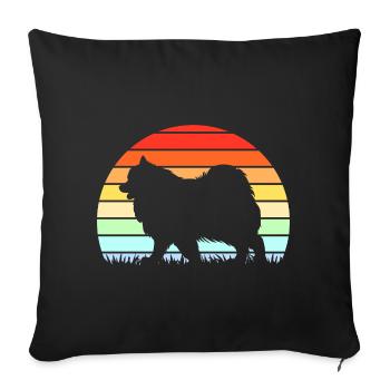 Samojede Hund Samoyed - Sofakissenbezug 45 x 45 cm - Schwarz - Vorne