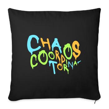 Coordinateur du Chaos Titre drôle Parents Teacher Logo - Housse de coussin décorative 45 x 45 cm - noir - Devant