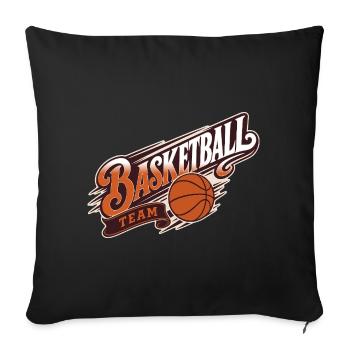 Basket-ball - Housse de coussin décorative 45 x 45 cm - noir - Devant