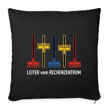 Rechenzentrum Design Gartengeräte Rechen Leiter - Sofakissenbezug 45 x 45 cm - Schwarz - Vorne