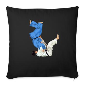 Judo - Housse de coussin décorative 45 x 45 cm - noir - Devant