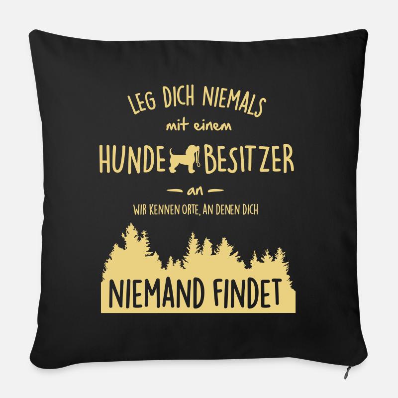 Hundebesitzer - Sofakissenbezug 45 x 45 cm - Schwarz