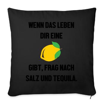 SALZ UND TEQUILA 1 - Sofakissenbezug 45 x 45 cm - Schwarz - Vorne