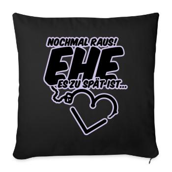 bachelor party wedding shower wedding - Sofa pillowcase 17,3'' x 17,3'' (45 x 45 cm) - black - Front