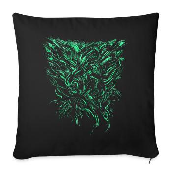 Alien Tribal / abstrakt - Sofakissenbezug 45 x 45 cm - Schwarz - Vorne