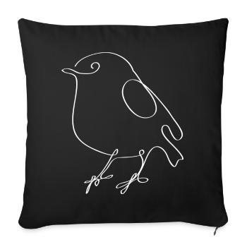 Vogel one line gift Christmas sweet - Sofa pillowcase 17,3'' x 17,3'' (45 x 45 cm) - black - Front