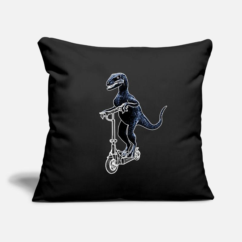 Scooter électrique E-Roller Dino Raptor Idée cadeau Housse de coussin décorative 45 x 45 cm