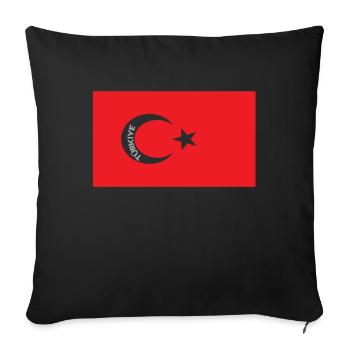 tuerkiye türkiye turquie drapeau turc drapeau - Housse de coussin décorative 45 x 45 cm - noir - Devant