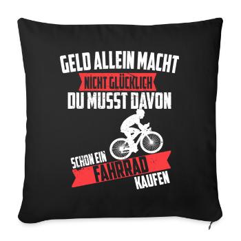 Bike saying gift bike - Sofa pillowcase 17,3'' x 17,3'' (45 x 45 cm) - black - Front