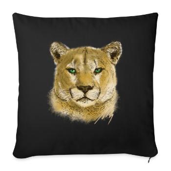 Cougar - Sofa pillowcase 17,3'' x 17,3'' (45 x 45 cm) - black - Front