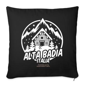 Alta Badia Italia Ski Area - Sofa pillowcase 17,3'' x 17,3'' (45 x 45 cm) - black - Front