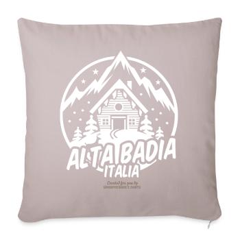 Domaine skiable d’Alta Badia Italia - Housse de coussin décorative 45 x 45 cm - taupe clair - Devant