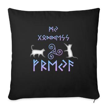 Viking design - Freya - Sofa pillowcase 17,3'' x 17,3'' (45 x 45 cm) - black - Front