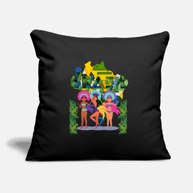 Brésil Carnaval Rio de Janeiro Housse de coussin décorative 45 x 45 cm