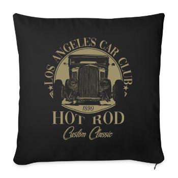 Hot rod - Housse de coussin décorative 45 x 45 cm - noir - Devant