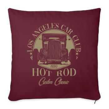 Hot rod - Housse de coussin décorative 45 x 45 cm - bordeaux - Devant