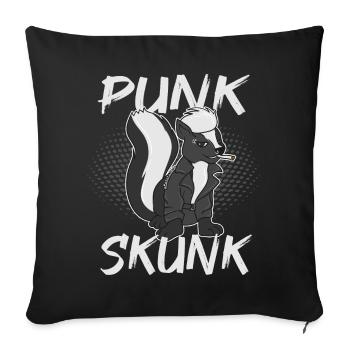 Punk putois - Housse de coussin décorative 45 x 45 cm - noir - Devant