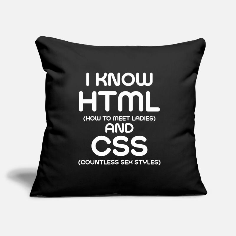 I Know HTML and CSS Sofa pillowcase 17,3'' x 17,3'' (45 x 45 cm)