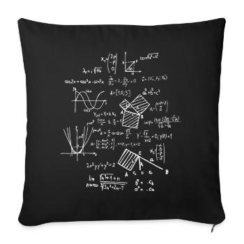 Mathematik Mathe Mathematiker mathematisch Formeln - Sofakissenbezug 45 x 45 cm - Schwarz - Vorne